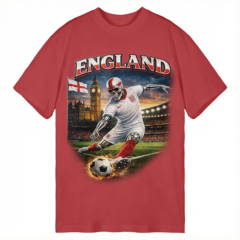 Modecanvas England Soccer DTG Printing Classic T-Shirt-modecanvas