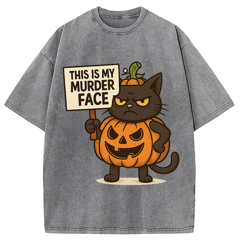 Modecanvas This Is My Murder Face Washed T-Shirt