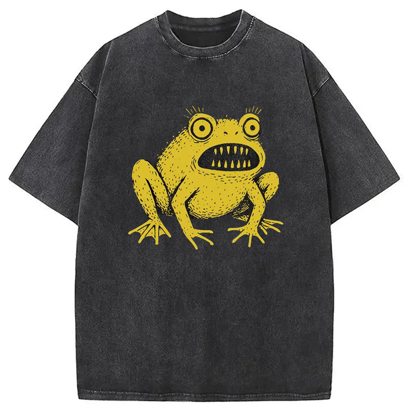 Modecanvas Horrible Japanese Frog Vintage Washed T-Shirt