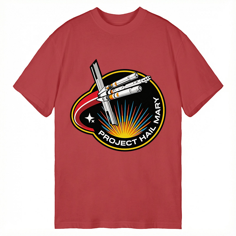 Modecanvas Space Rescue Mission Geek Retro Ringer DTG Printing Classic T-Shirt-modecanvas