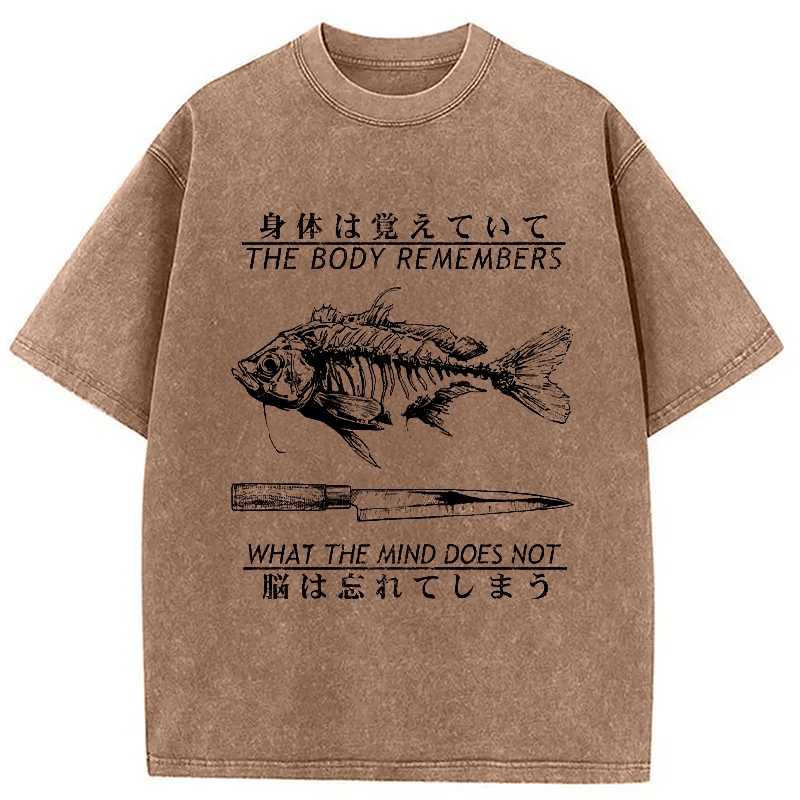 Modecanvas Unforgotten By The Body Washed T-Shirt