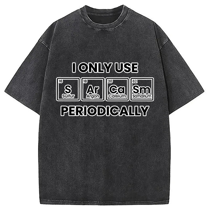 Modecanvas Interesting Chemical Elements Washed T-Shirt