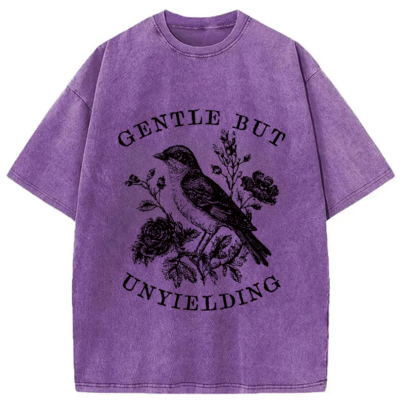 Modecanvas Gentle But Unyielding DTG Printing Washed T-Shirt-modecanvas