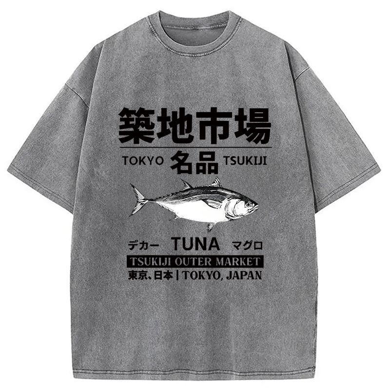 Modecanvas Tsukiji Tuna Market Washed T-Shirt