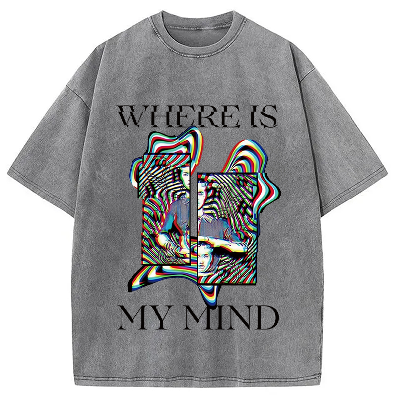 Modecanvas Where Is My Mind? DTG Printing Washed T-Shirt