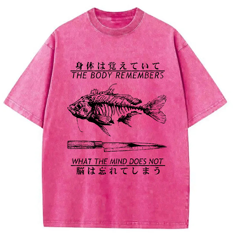 Modecanvas Unforgotten By The Body Washed T-Shirt