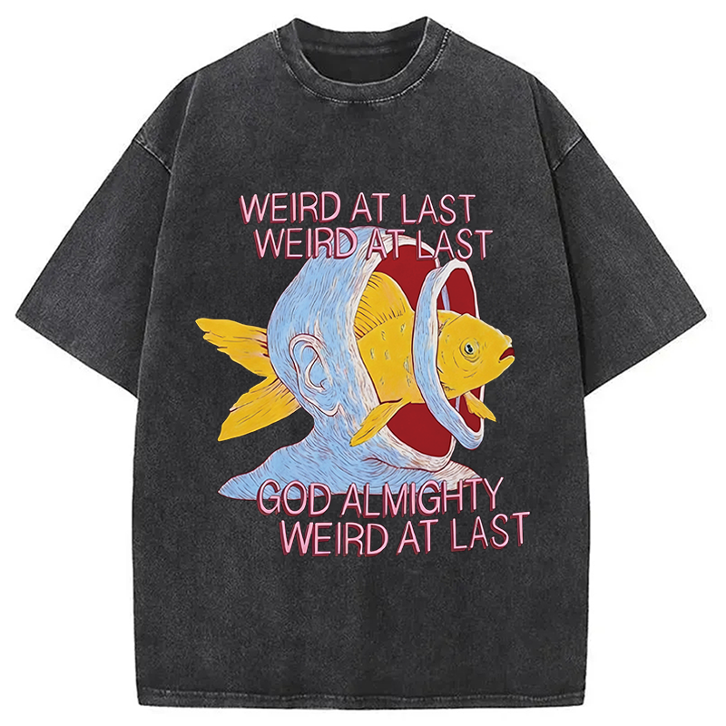Modecanvas Weird All Time DTG Printing Washed T-Shirt