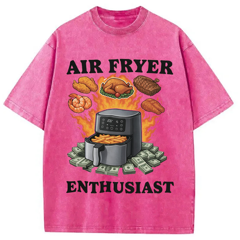Modecanvas Air Fryer Enthusiast DTG Printing Washed T-Shirt
