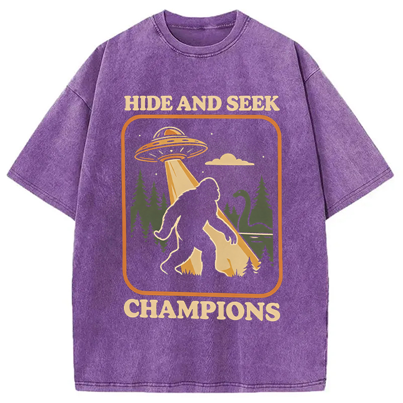 Modecanvas Hide And Seek DTG Printing Washed T-Shirt
