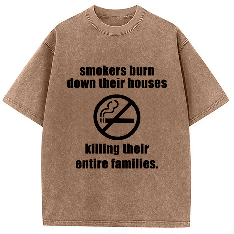 Modecanvas No Smokers DTG Printing Washed T-Shirt