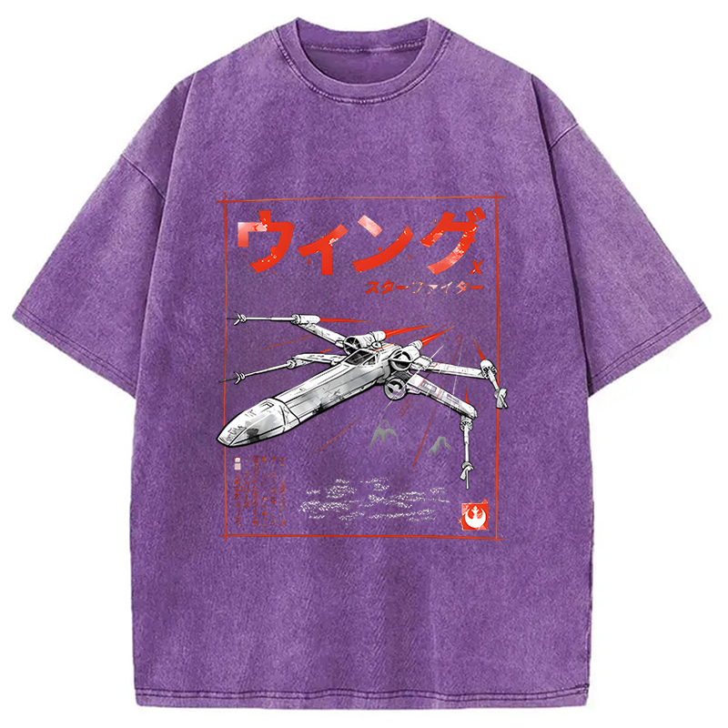 Modecanvas X-wing Fighter Japanese Washed T-Shirt