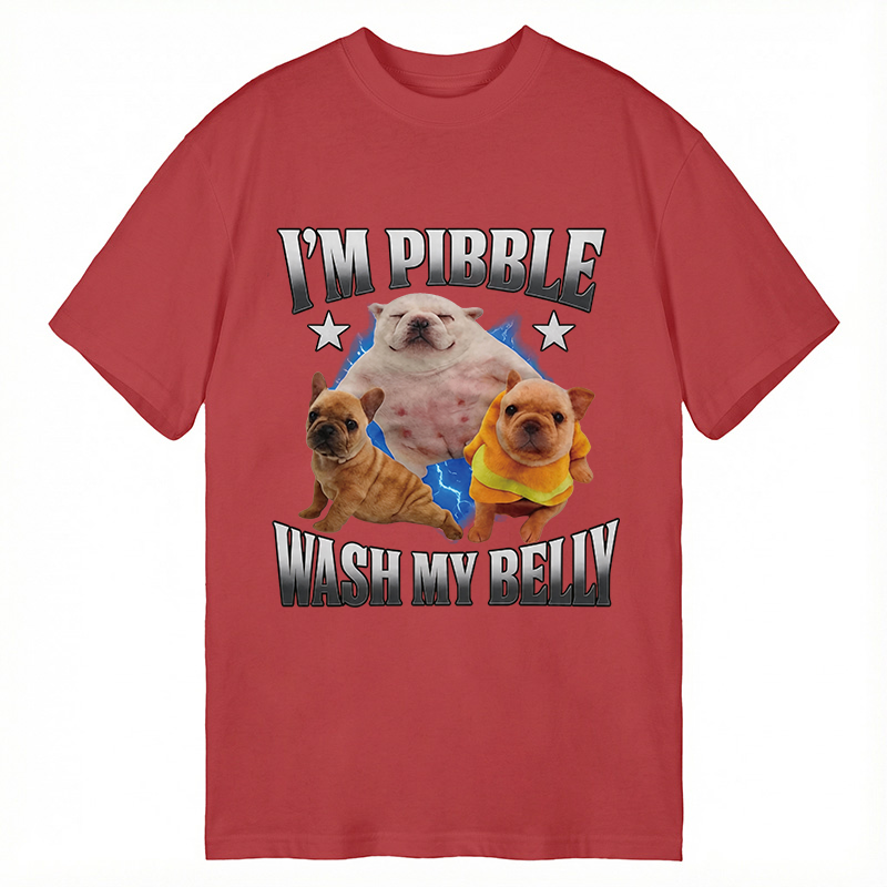 Modecanvas Im Pibble Wash My Belly Funny Dog DTG Printing Classic T-Shirt-modecanvas