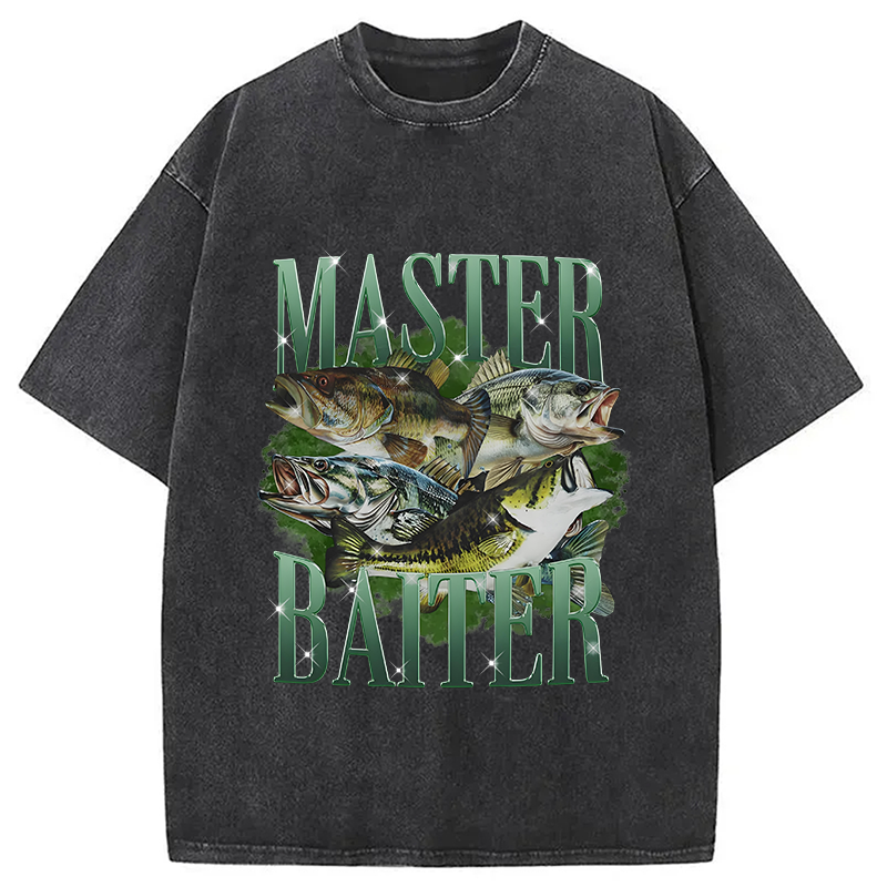 Modecanvas Master Baiter Retro Washed T-Shirt-modecanvas