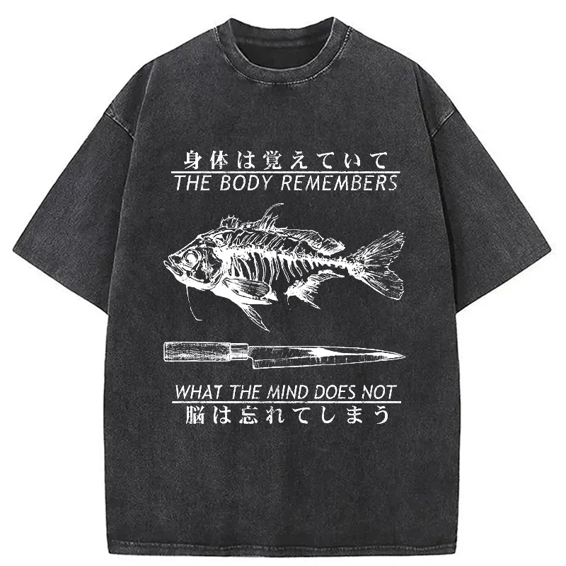 Modecanvas Unforgotten By The Body Washed T-Shirt