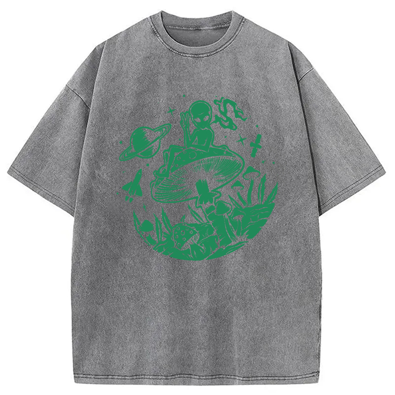 Modecanvas Psychedelic Alien Trip Washed T-Shirt