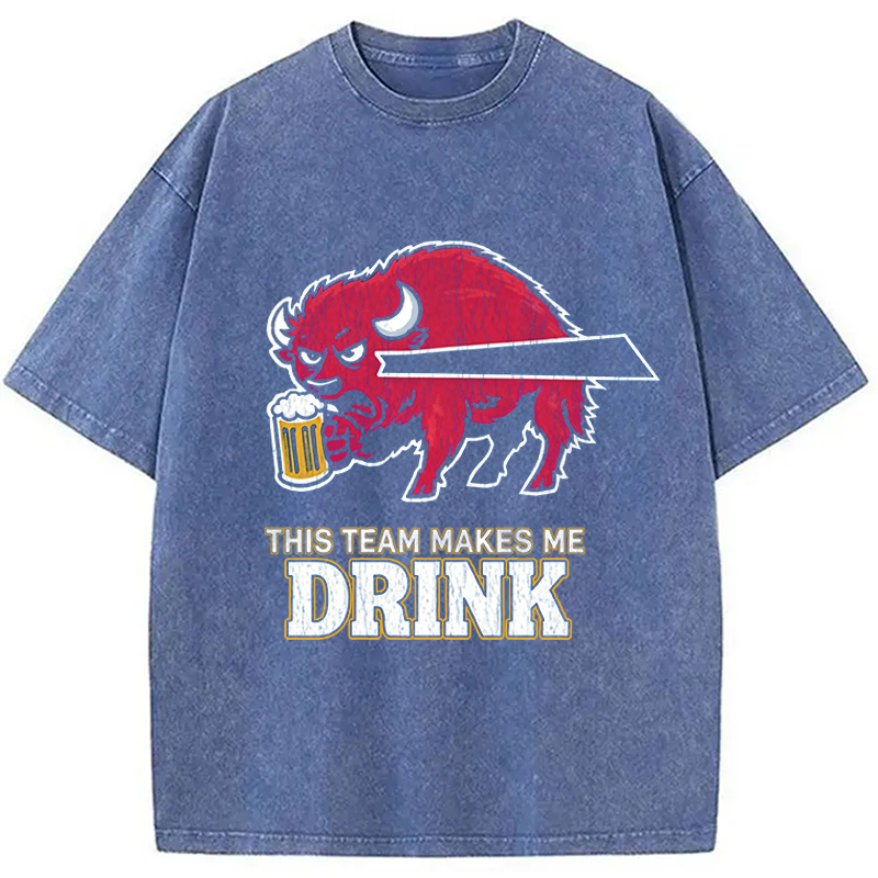Modecanvas Bills Makes Me Drink Crack DTG Printing Washed T-Shirt