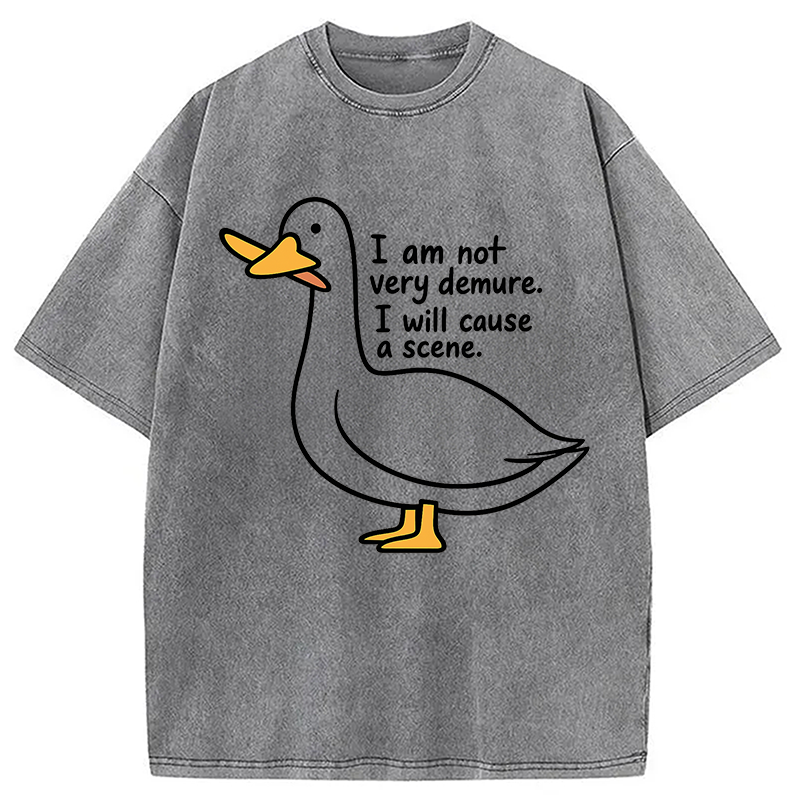 Modecanvas Very Demure Goose Washed T-Shirt