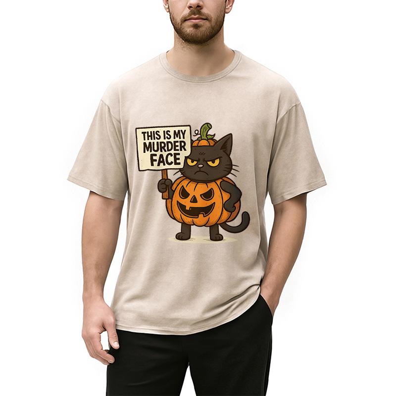 Modecanvas This Is My Murder Face Washed T-Shirt