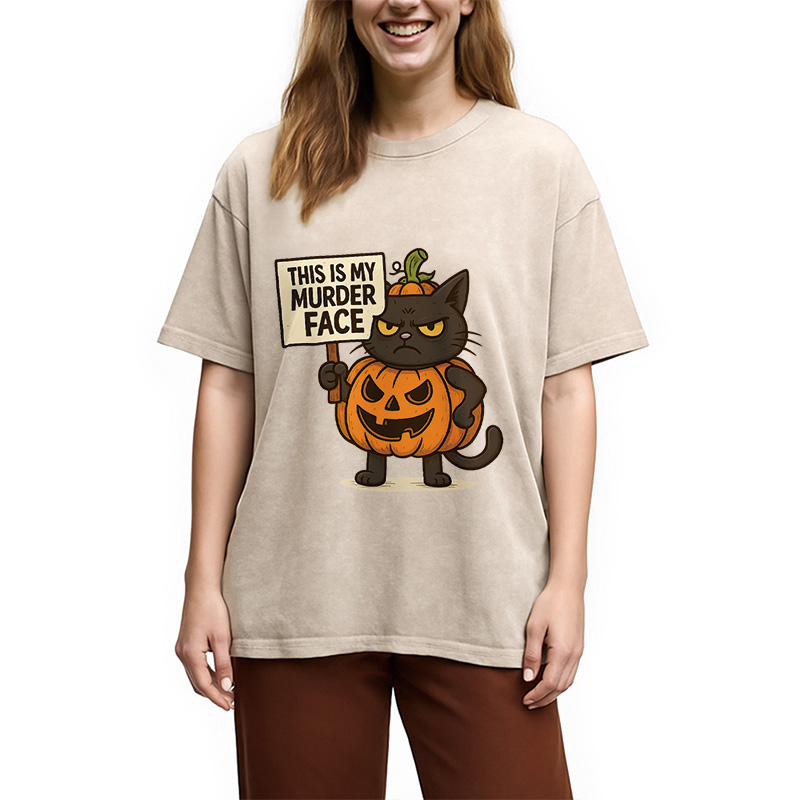 Modecanvas This Is My Murder Face Washed T-Shirt