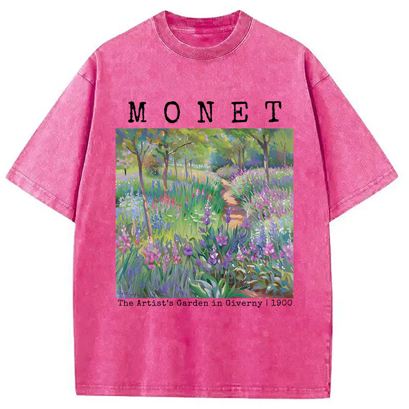 Modecanvas Vintage Floral Landscape Washed T-Shirt