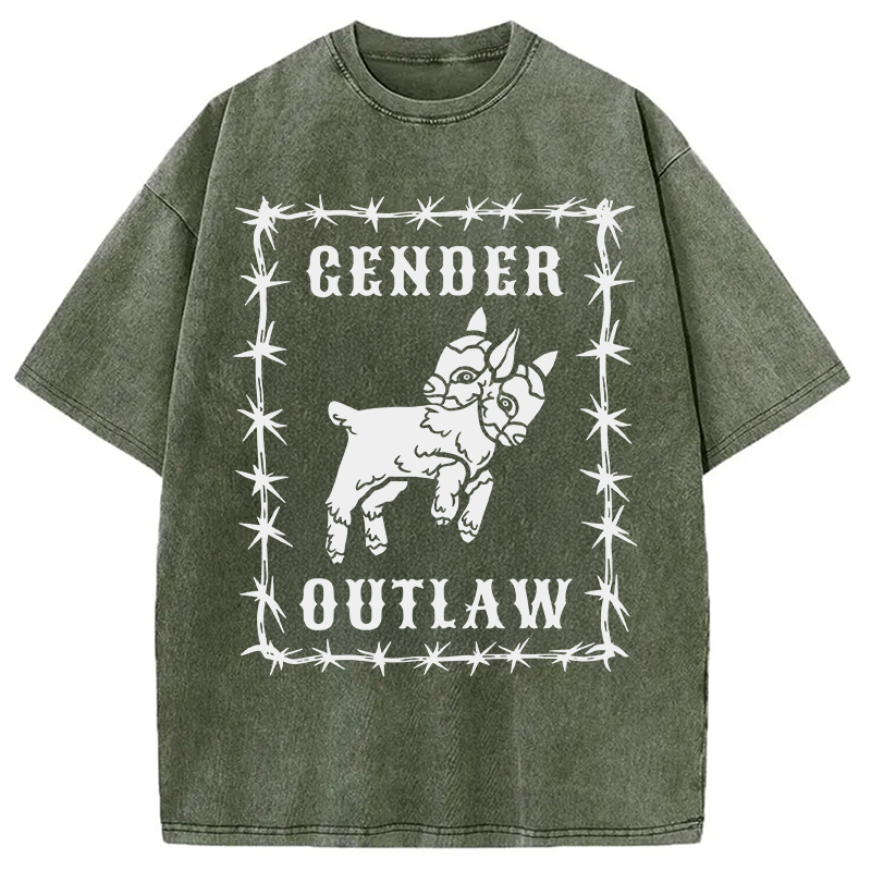 Modecanvas Gender Outlaw DTG Printing Washed T-Shirt