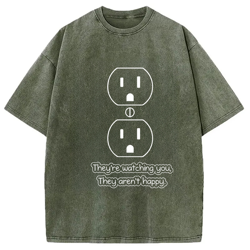 Modecanvas Sad Socket DTG Printing Washed T-Shirt