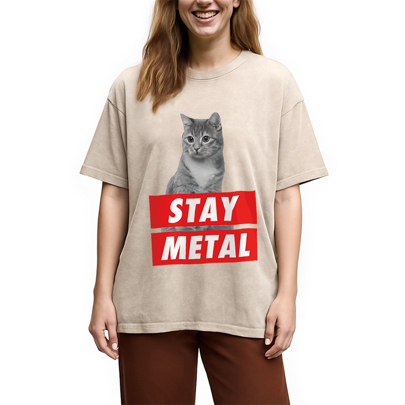 Modecanvas STAY METAL Washed T-Shirt
