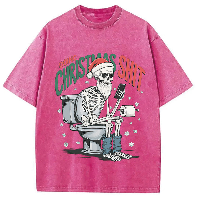 Modecanvas Doing Christmas Shit Washed T-Shirt