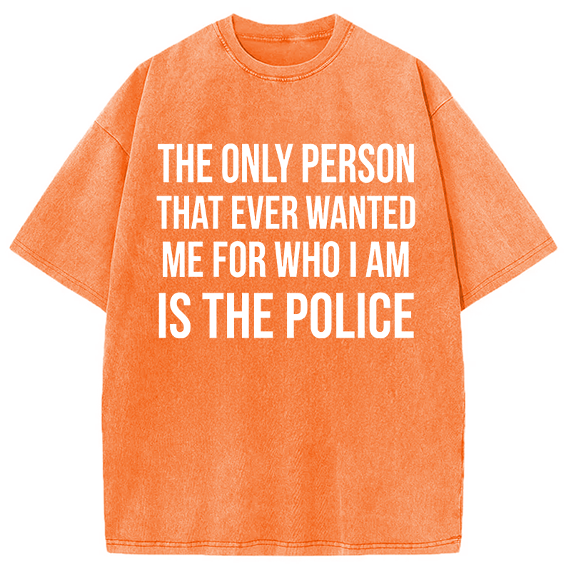 Modecanvas The Only Person DTG Printing Washed T-Shirt