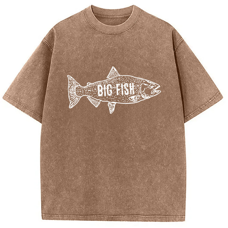 Modecanvas Big Fish DTG Printing Washed T-Shirt
