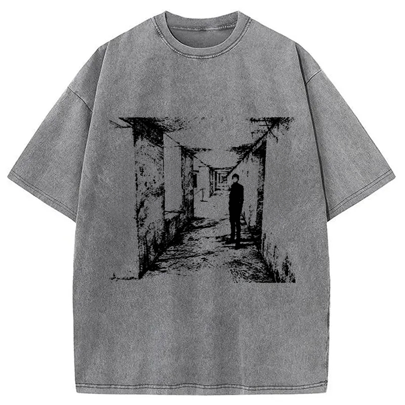 Modecanvas Nihei Blame! Pixel Art Washed T-Shirt