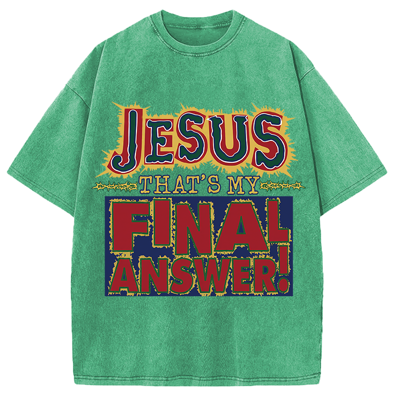 Modecanvas Jesus Bible Holy DTG Printing Washed T-Shirt