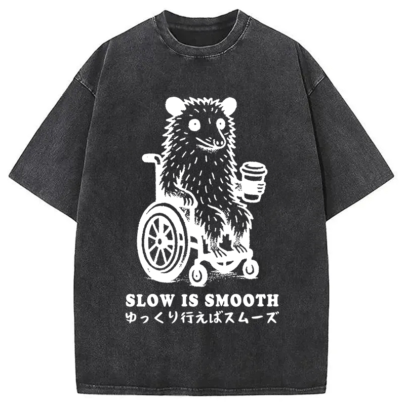 Modecanvas Possum In A Wheelchair Washed T-Shirt