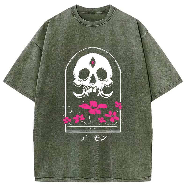 Modecanvas Japanese Demon Washed T-Shirt