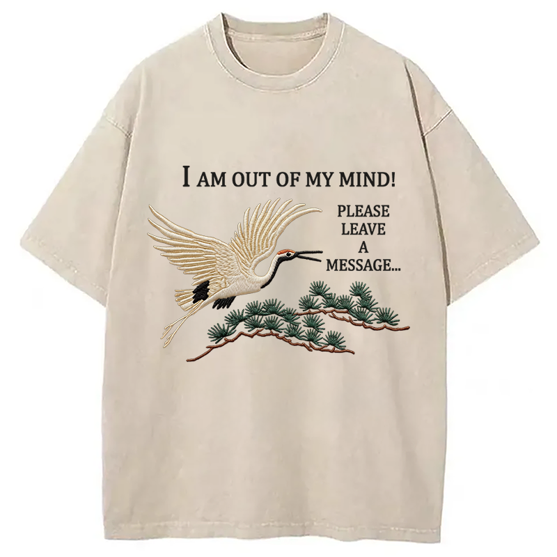 Modecanvas Out Of My Mind DTG Printing Washed T-Shirt