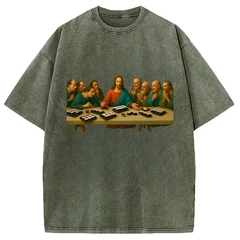Modecanvas The Last Sush Washed T-Shirt