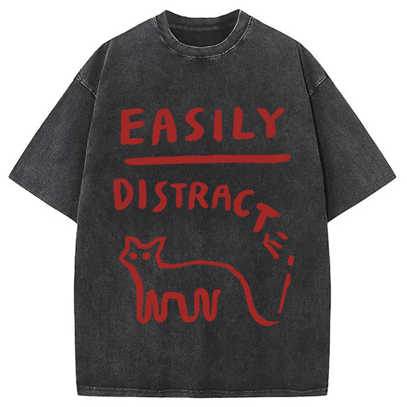 Modecanvas Easily Distracat DTG Printing Washed T-Shirt