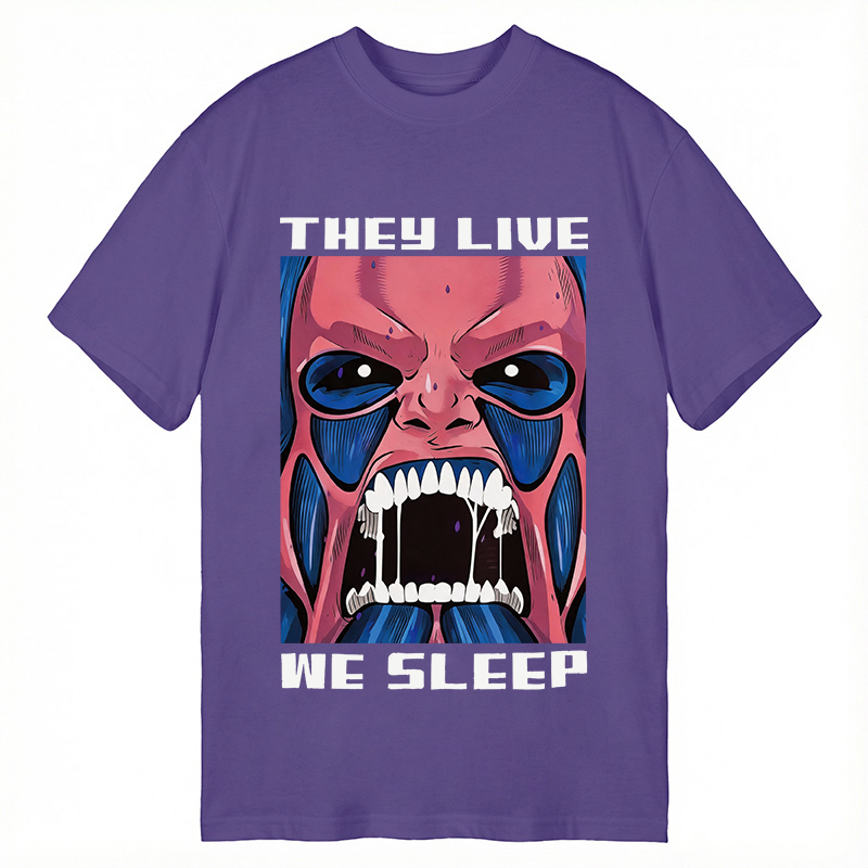 Modecanvas They Live We Sleep DTG Printing Classic T-Shirt-modecanvas