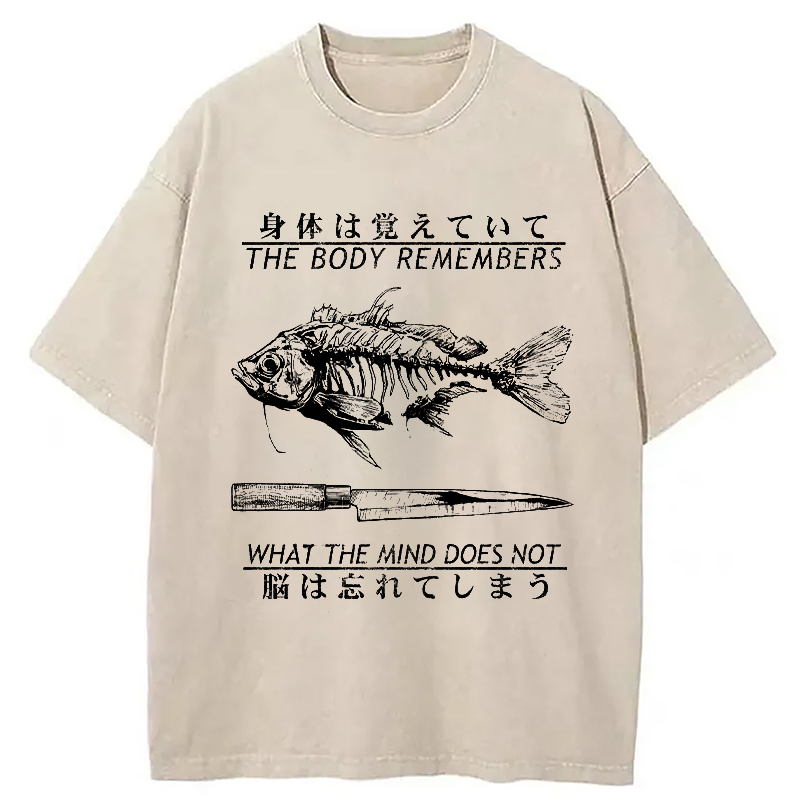Modecanvas Unforgotten By The Body Washed T-Shirt