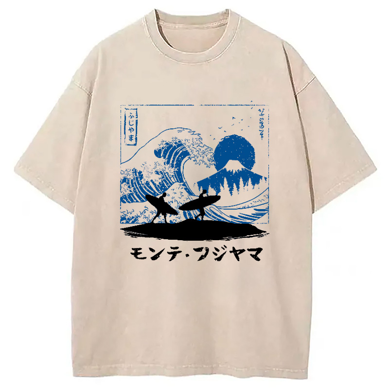 Modecanvas Japanese Surfing Washed T-Shirt