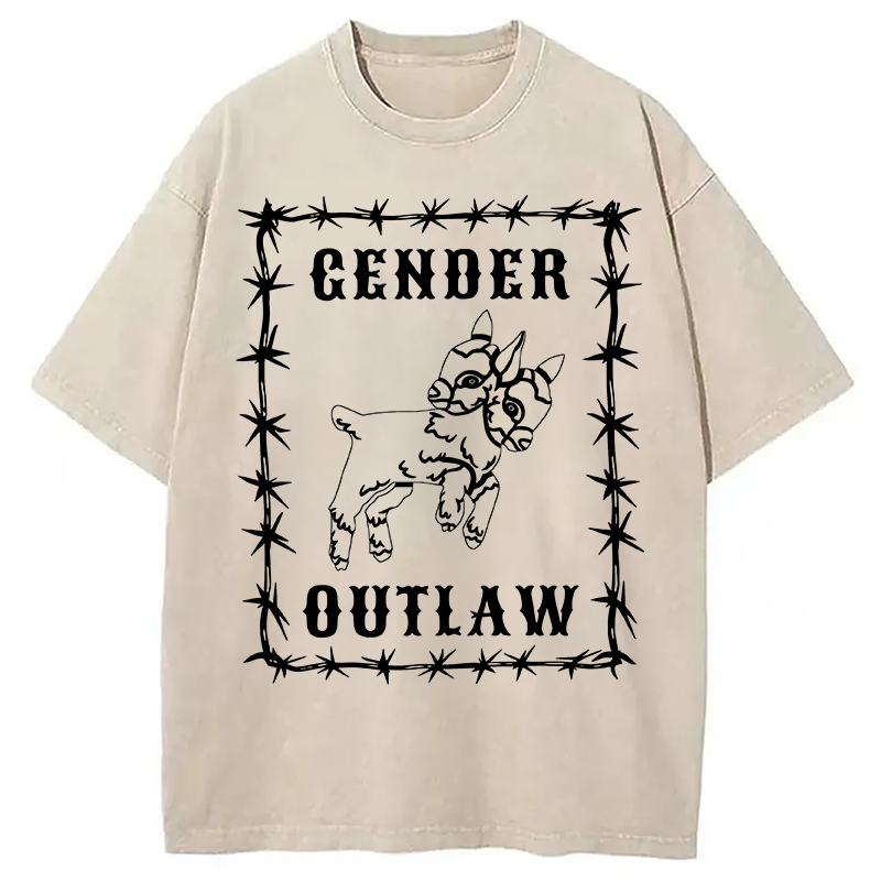 Modecanvas Gender Outlaw DTG Printing Washed T-Shirt