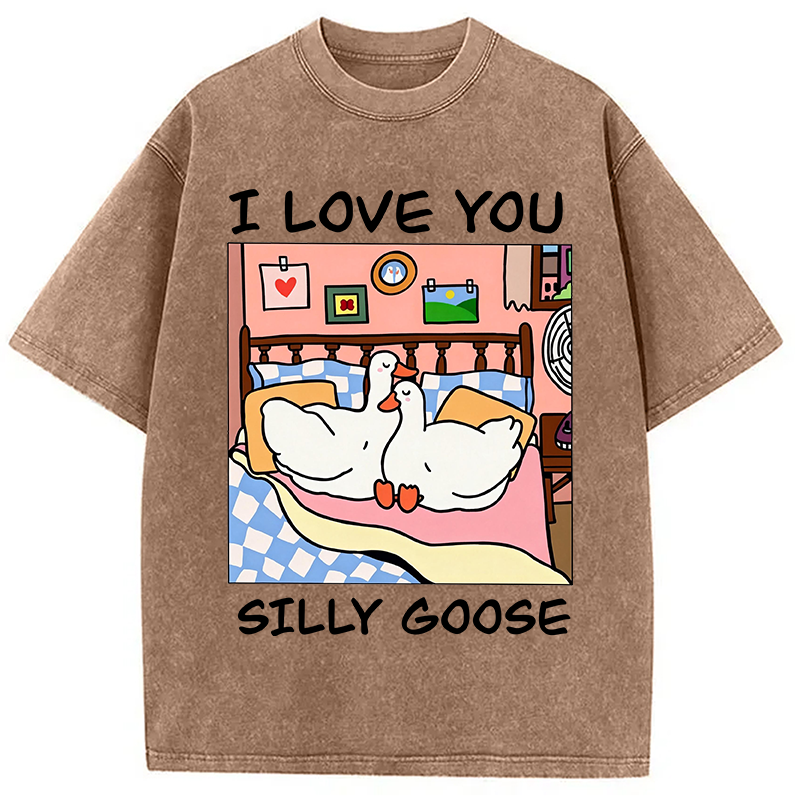 Modecanvas I Love You DTG Printing Washed T-Shirt