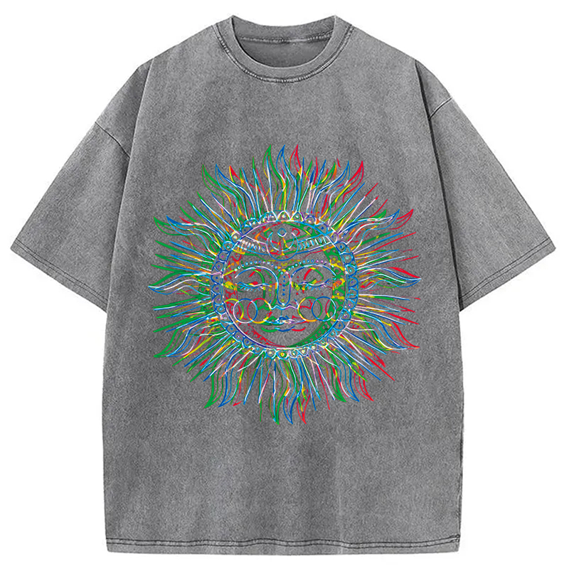 Modecanvas Line Of Sun Washed T-Shirt