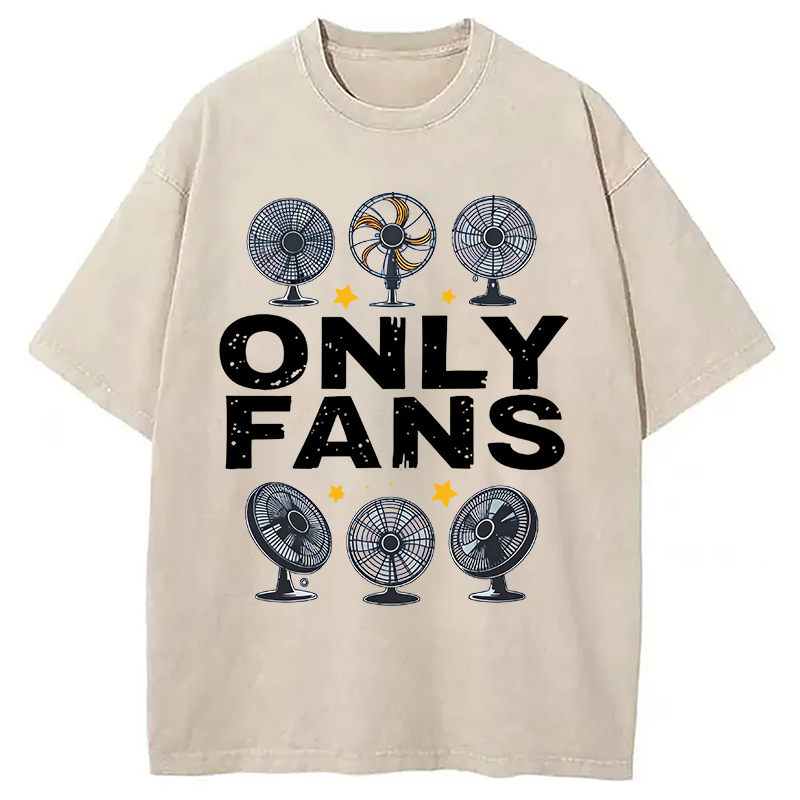 Modecanvas Only Fans Humor DTG Printing Washed T-Shirt