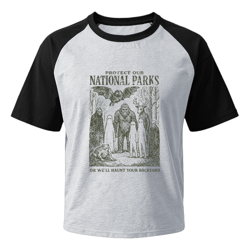 Modecanvas Mothman Protect Our Parks Raglan T-Shirt