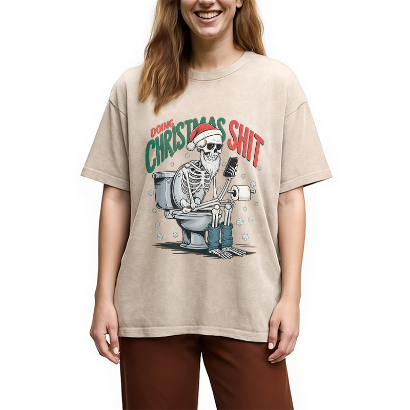 Modecanvas Doing Christmas Shit Washed T-Shirt