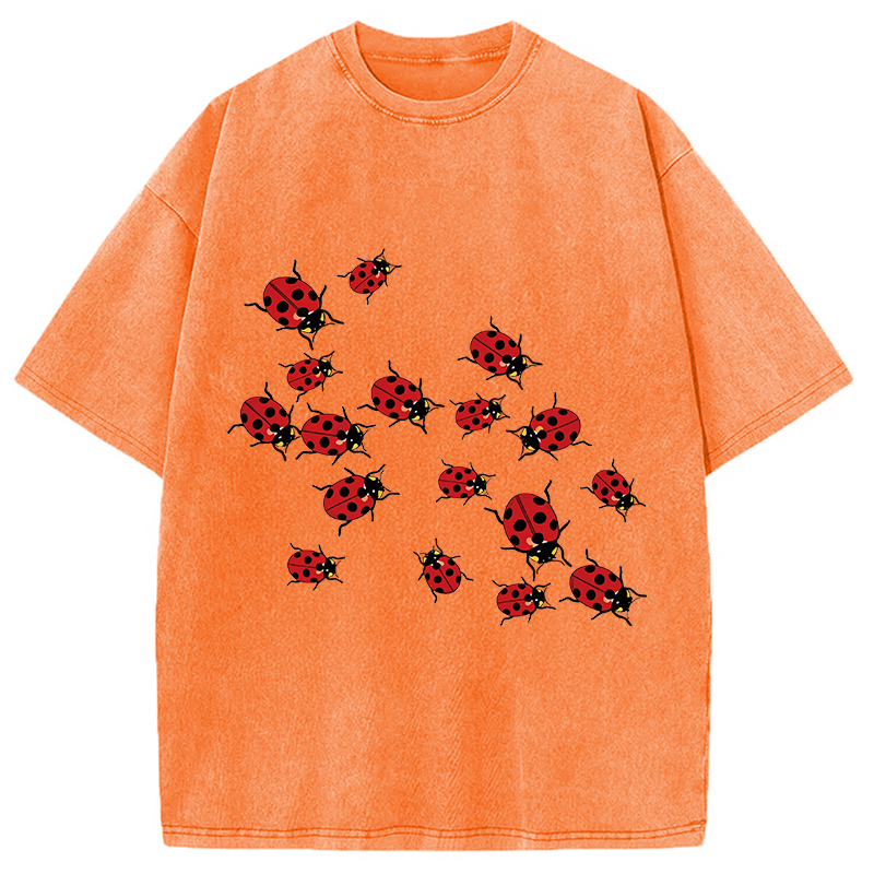 Modecanvas Ladybug DTG Printing Washed T-Shirt