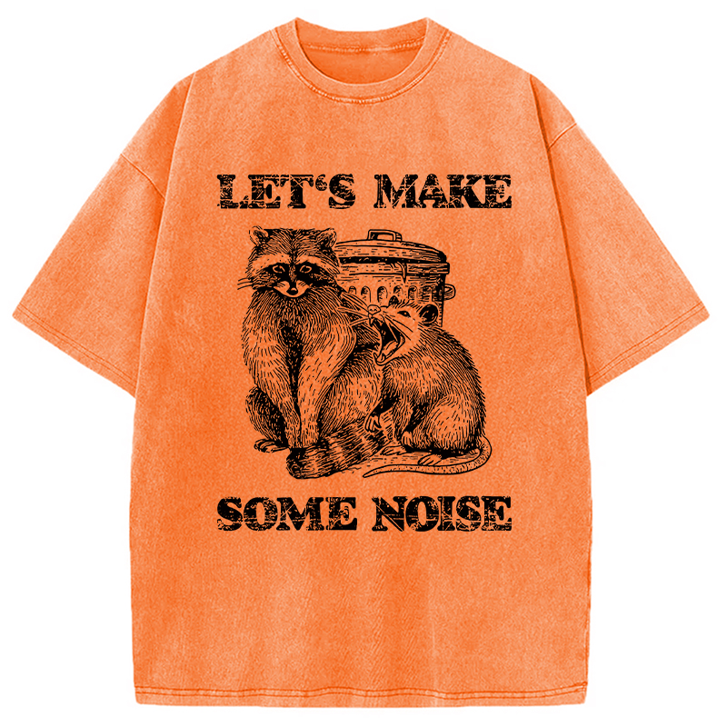 Modecanvas Noisy Raccoons And Possums Washed T-Shirt