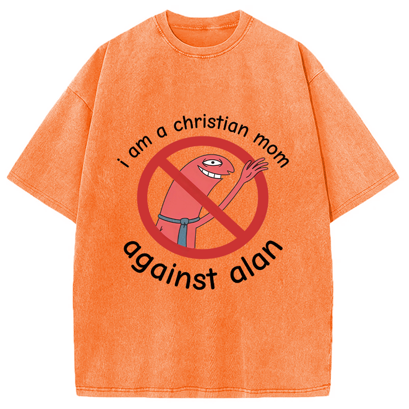 Modecanvas Funny Smiling Washed T-Shirt-modecanvas