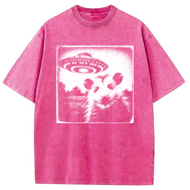 Modecanvas Where Is The Rat ? Washed T-Shirt